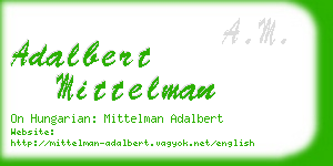adalbert mittelman business card